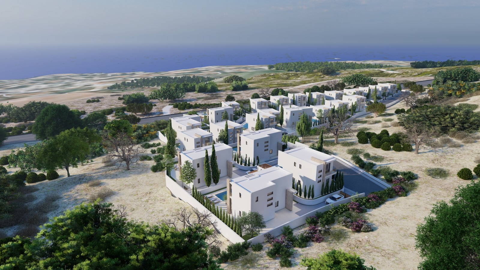 Five Bedroom Luxury Detached Villas with Panoramic Sea Views in St. Georges, Pegeia