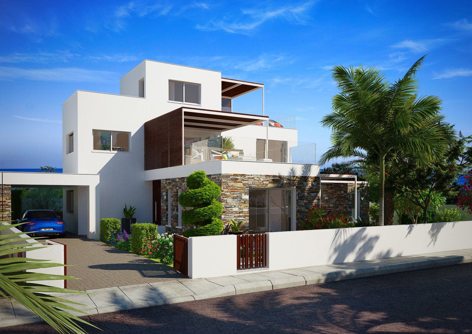 Luxury Four-Bedroom Four Bathroom Coastal Villas in Geroskipou