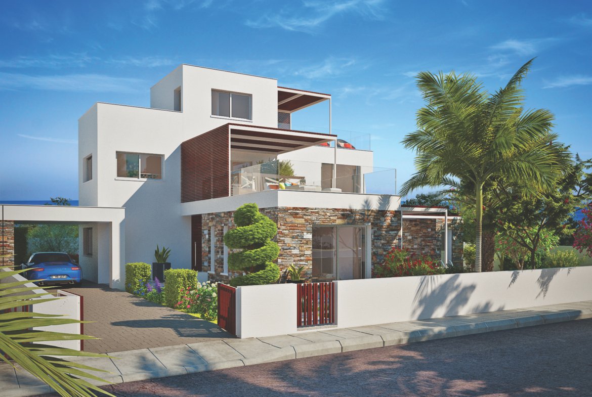 Luxury Four-Bedroom Four Bathroom Coastal Villas in Geroskipou