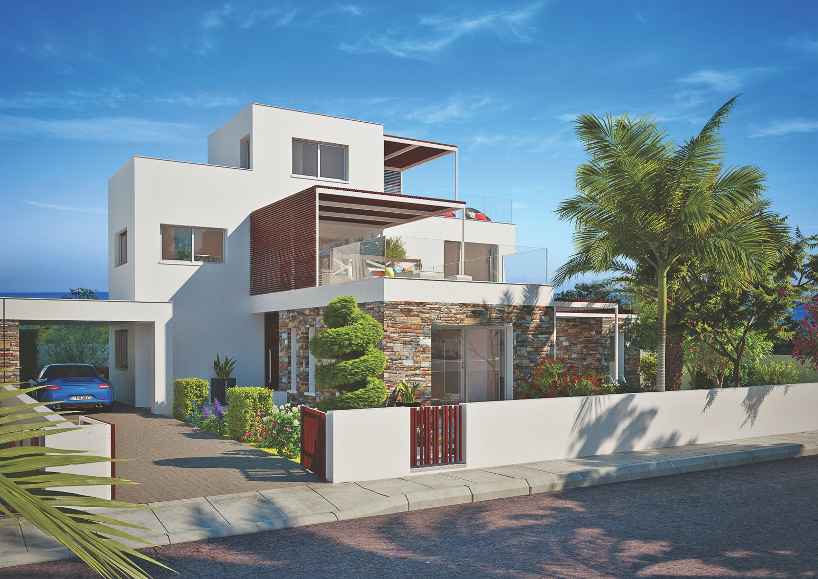 Luxury Four-Bedroom Four Bathroom Coastal Villas in Geroskipou