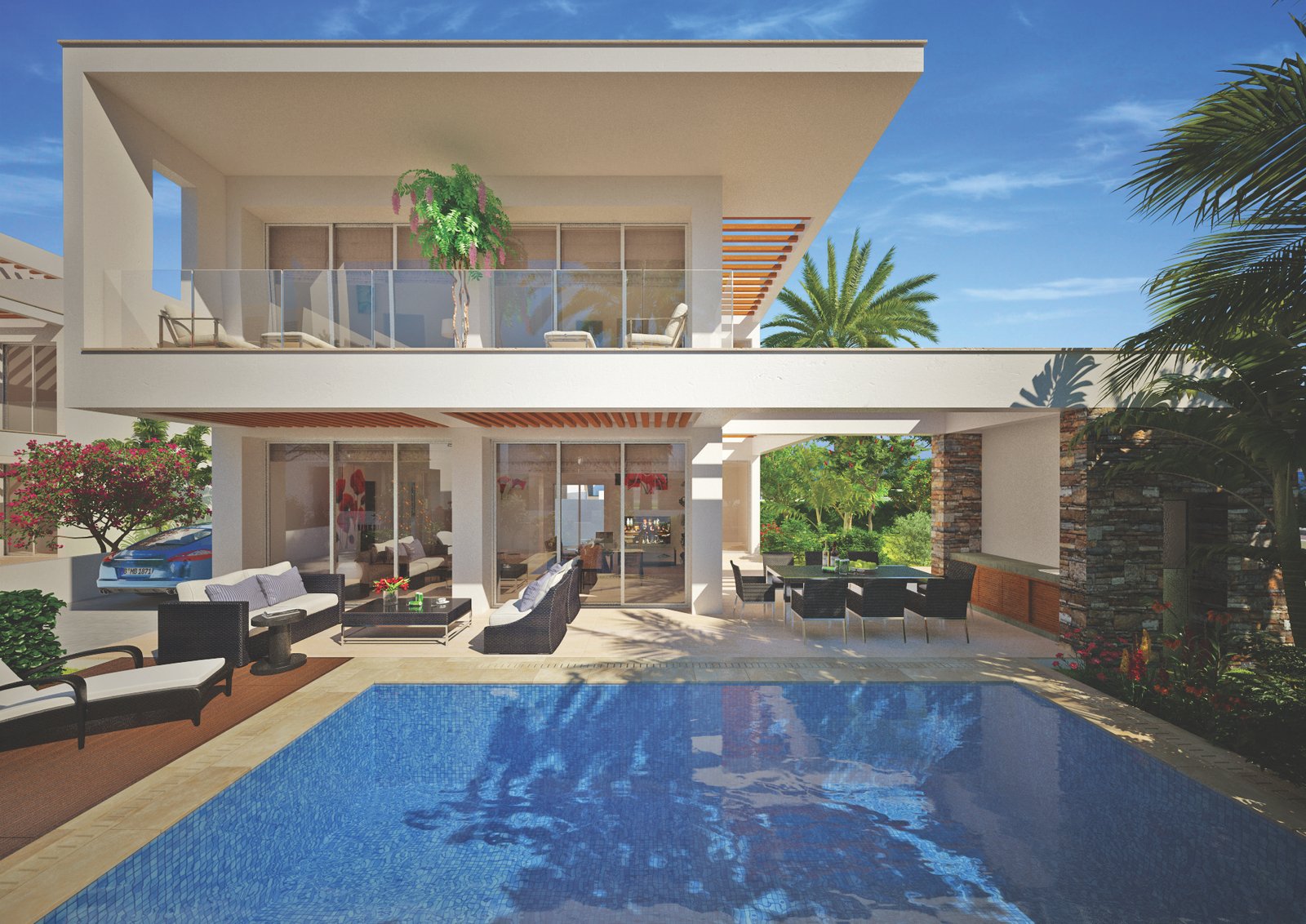 Luxury Four-Bedroom Four Bathroom Coastal Villas in Geroskipou