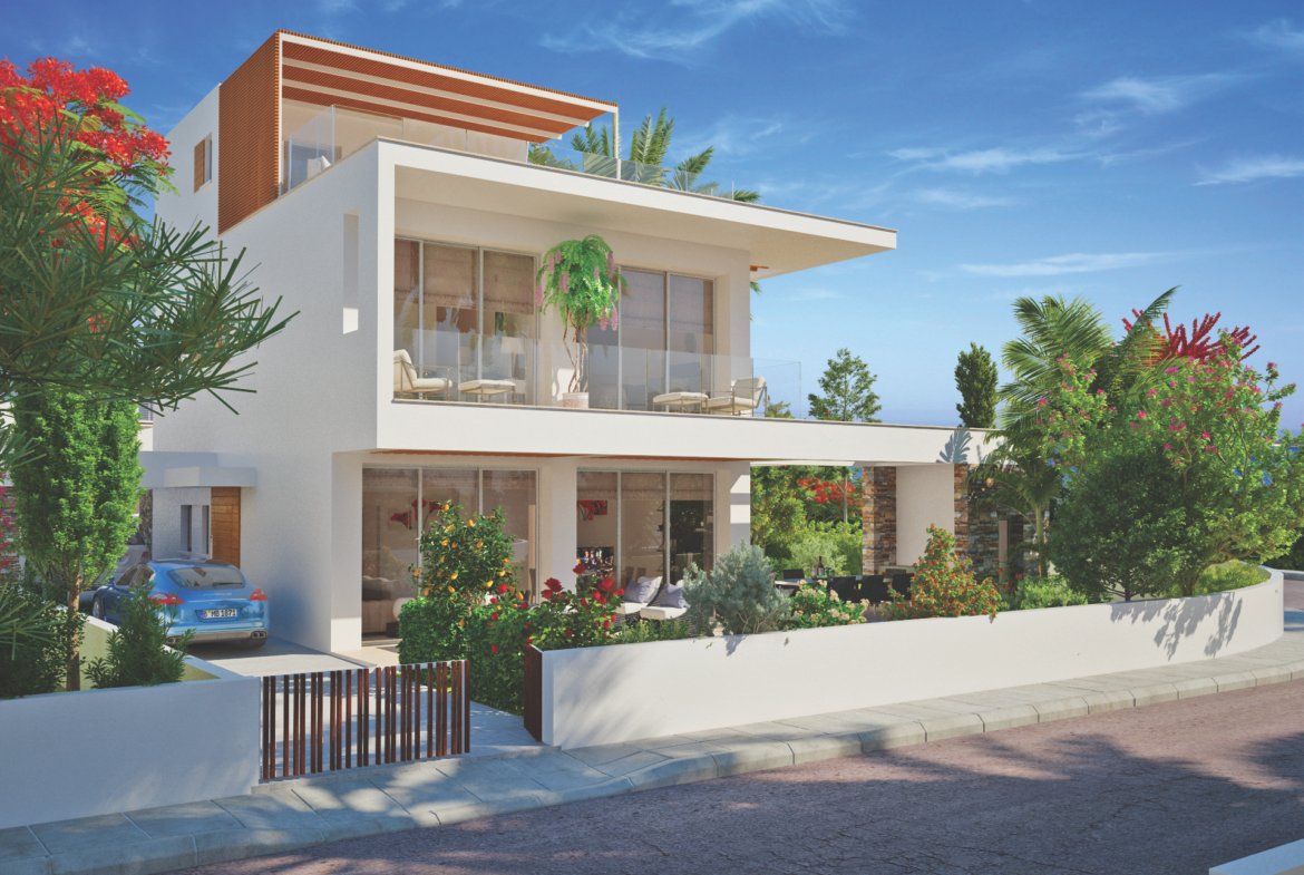 Luxury Four-Bedroom Four Bathroom Coastal Villas in Geroskipou