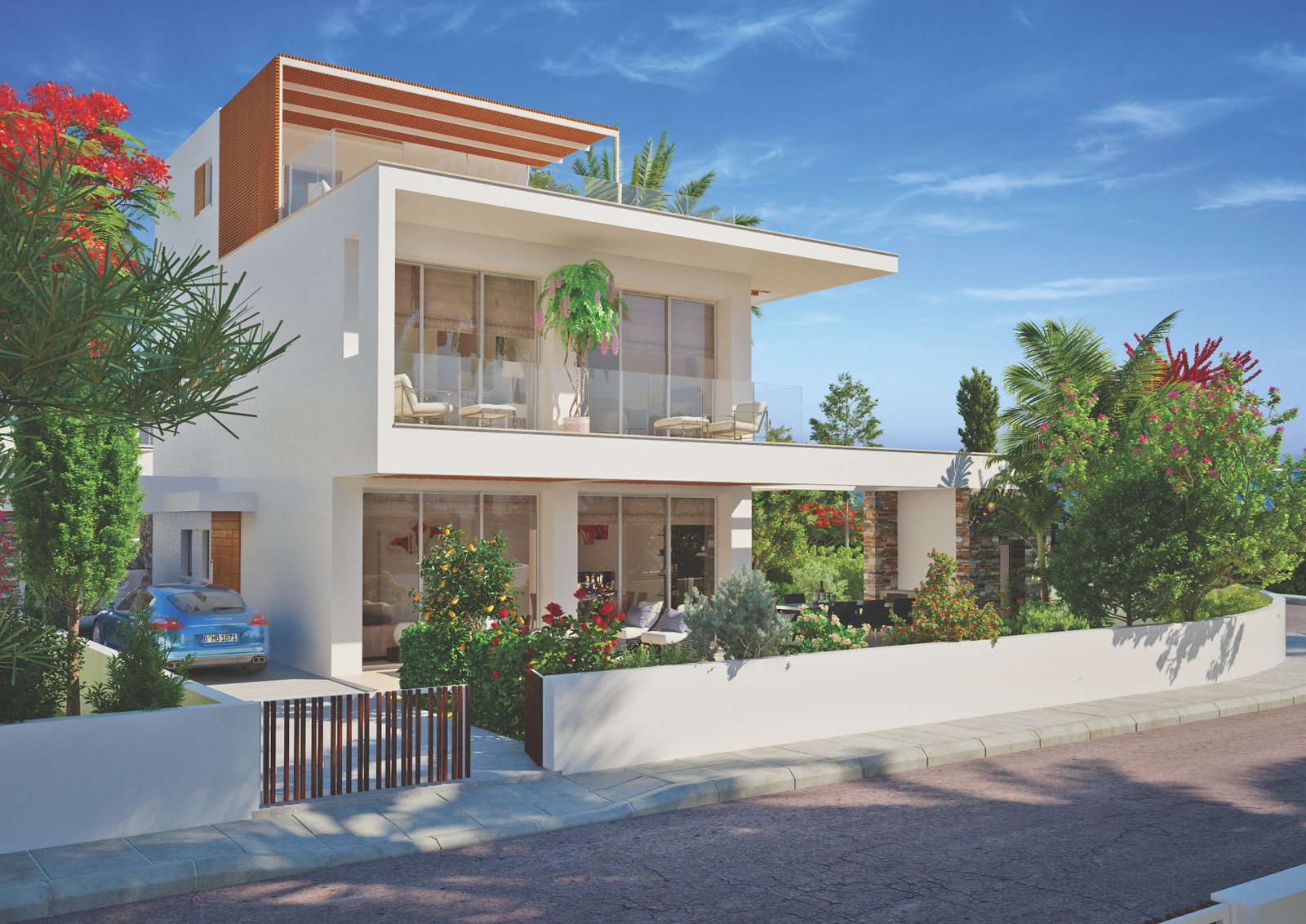 Luxury Four-Bedroom Four Bathroom Coastal Villas in Geroskipou