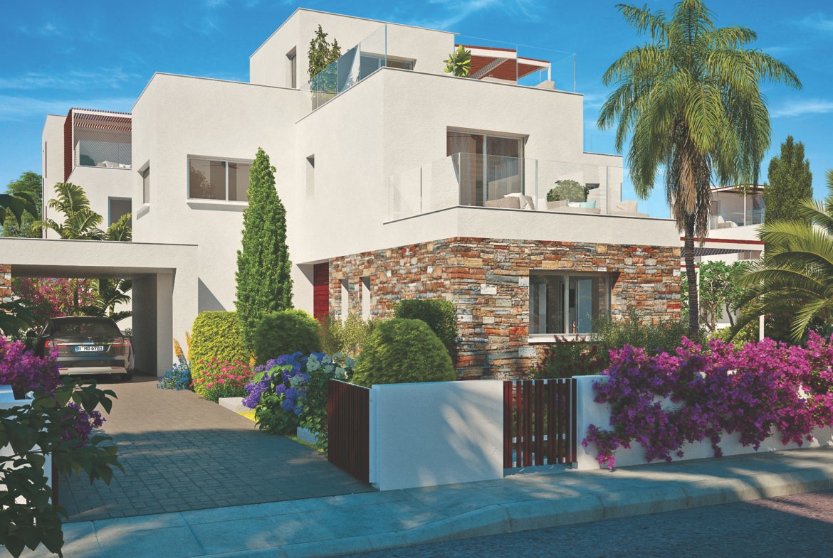 Luxury Four-Bedroom Four Bathroom Coastal Villas in Geroskipou