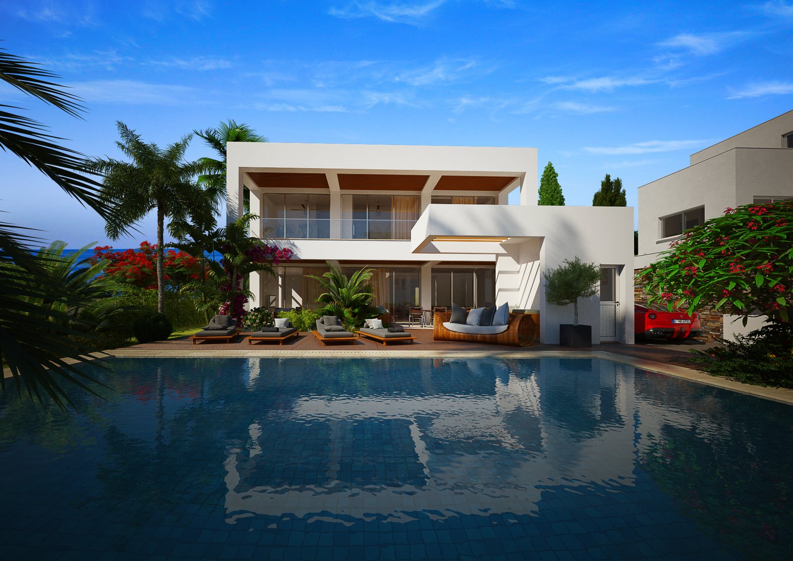 Luxury Four-Bedroom Four Bathroom Coastal Villas in Geroskipou
