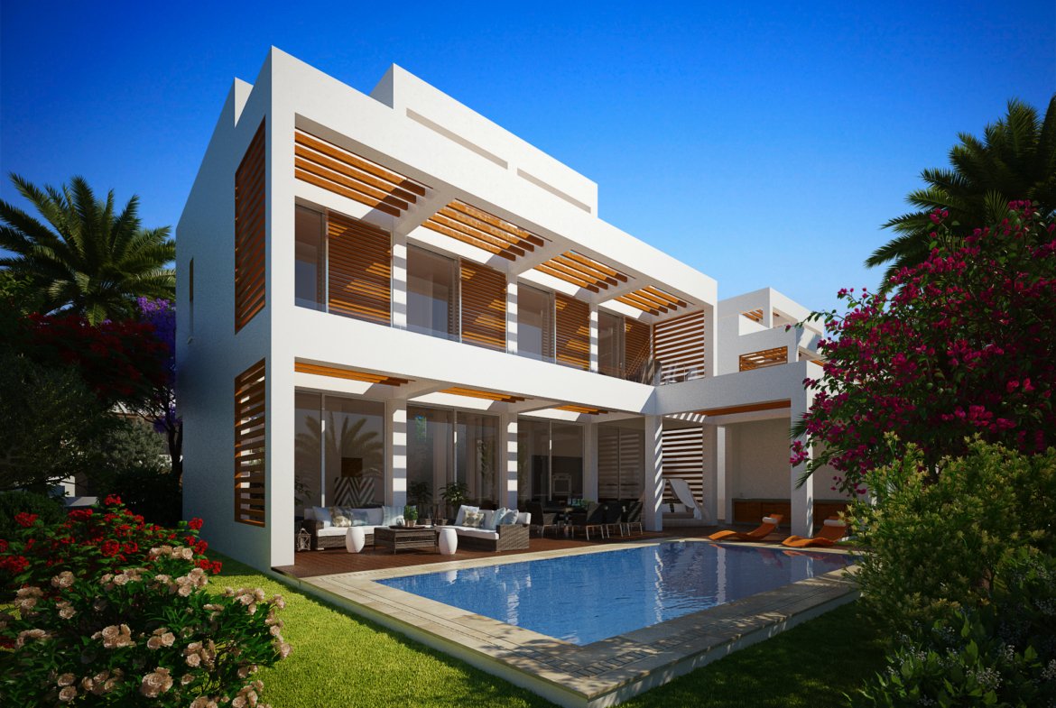 Luxury Four-Bedroom Four Bathroom Coastal Villas in Geroskipou