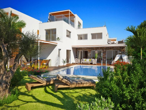 Luxury Four-Bedroom Four Bathroom Coastal Villas in Geroskipou