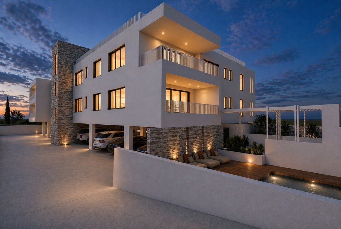 Two Bedroom Contemporary Apartments in Kissonerga