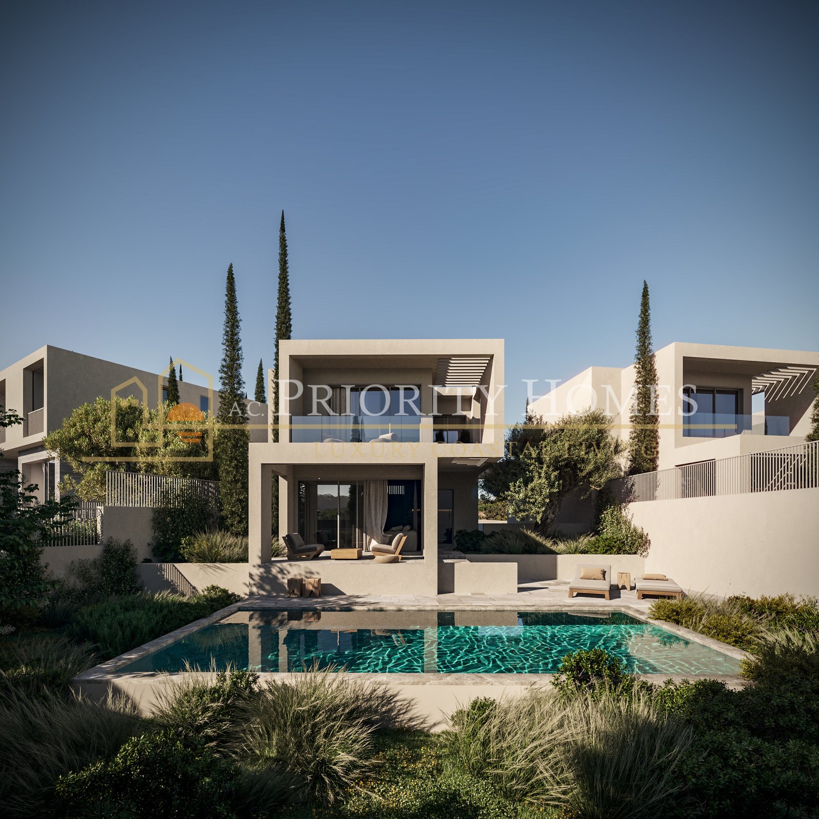 Luxury Three-Bedroom Villas on the Edge of Akamas National Park in Pegeia