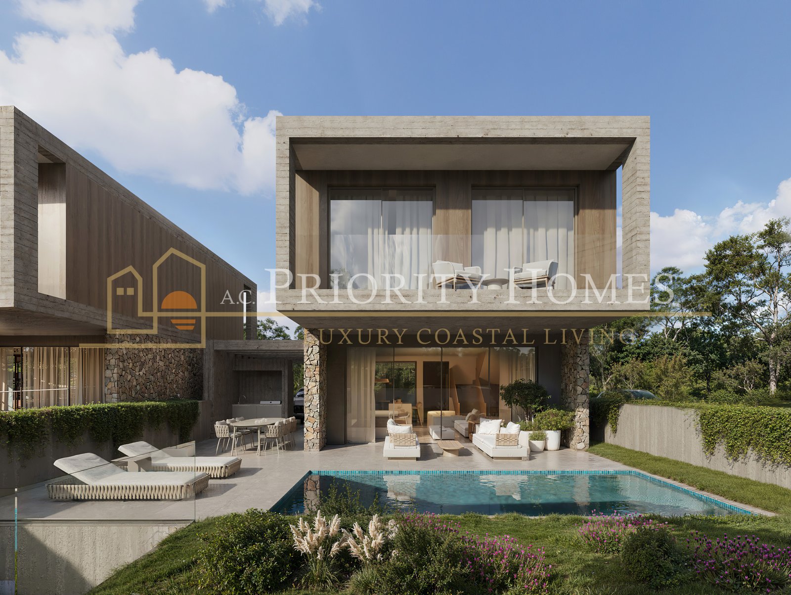 Contemporary Three Bedroom Luxury Villas in Geroskipou