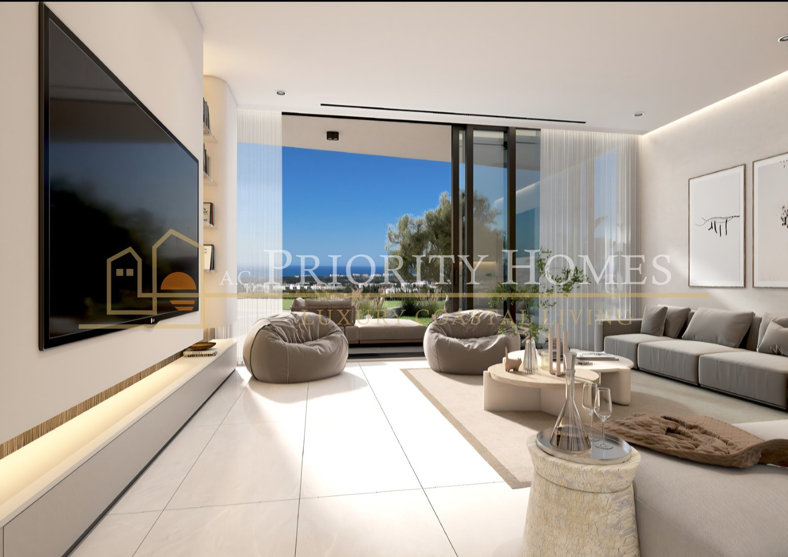 Modern Three-Bedroom Villas with Roof Garden & Sea Views in Geroskipou, Paphos