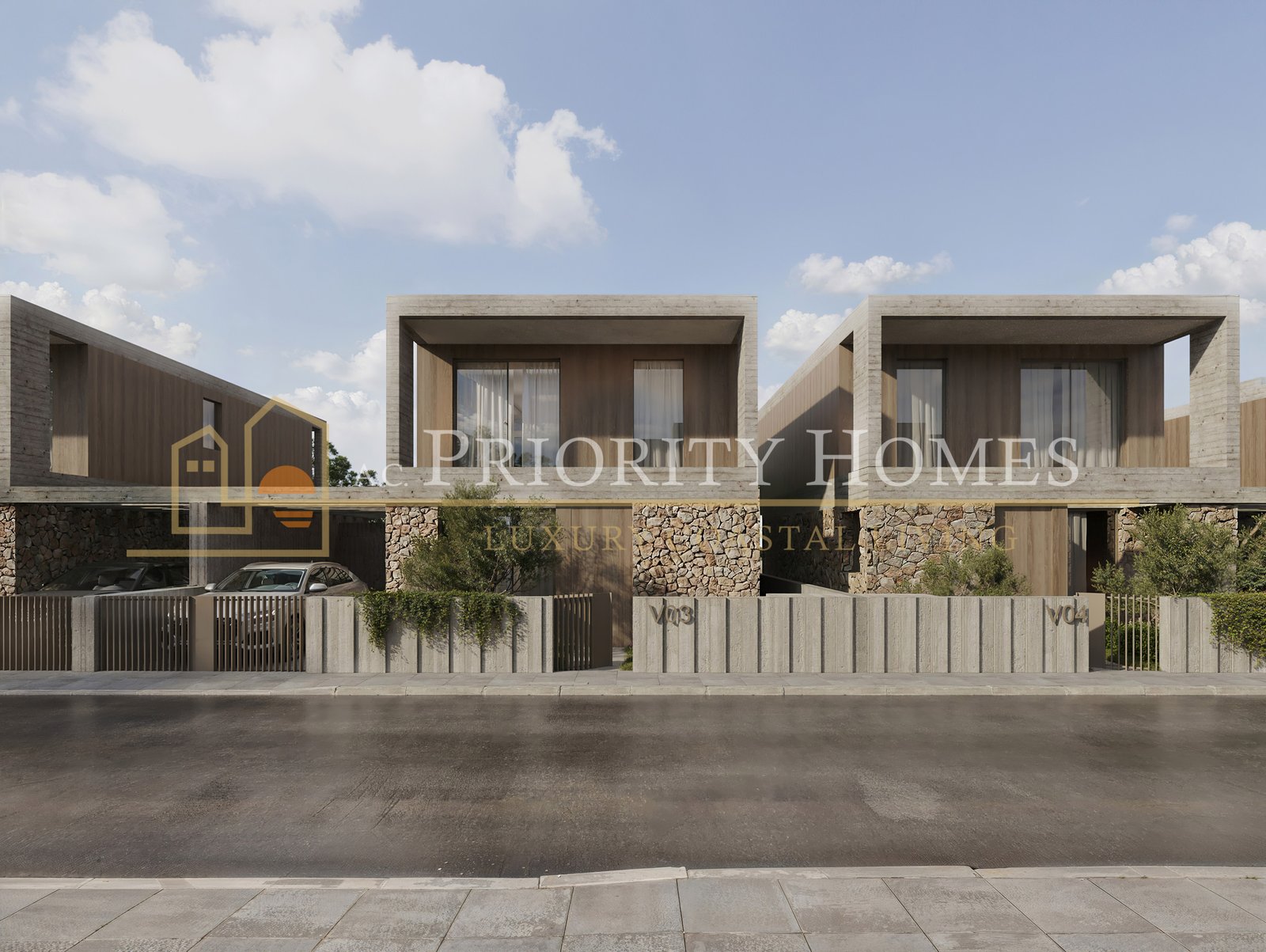 Contemporary Three Bedroom Luxury Villas in Geroskipou