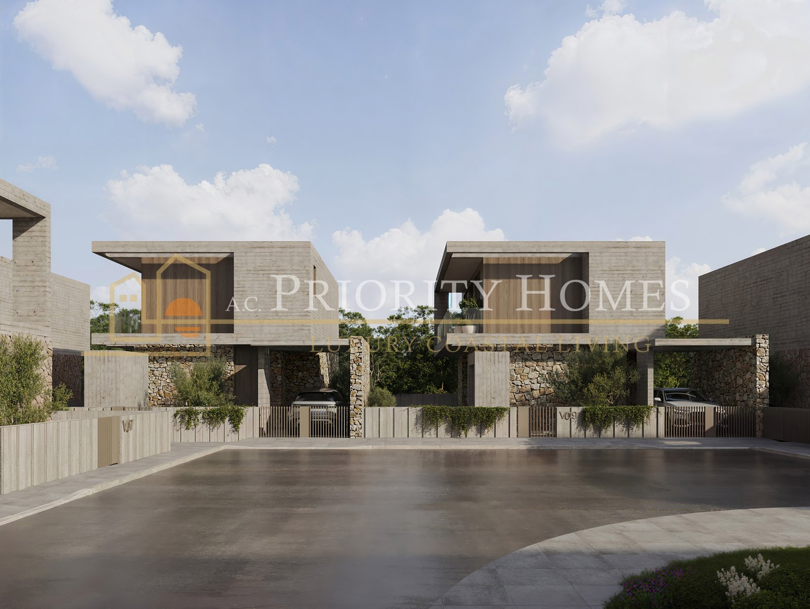 Contemporary Three Bedroom Luxury Villas in Geroskipou