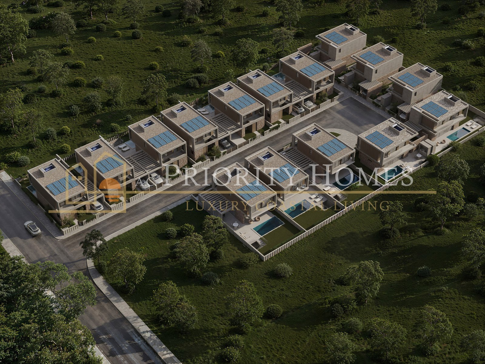 Contemporary Three Bedroom Luxury Villas in Geroskipou