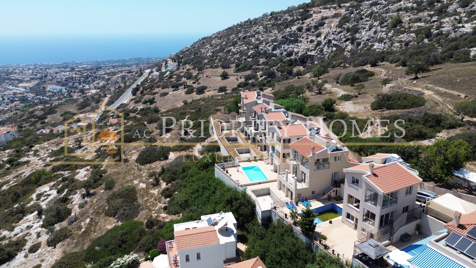 Five-Bedroom Villas with Panoramic Sea Views in Pegeia