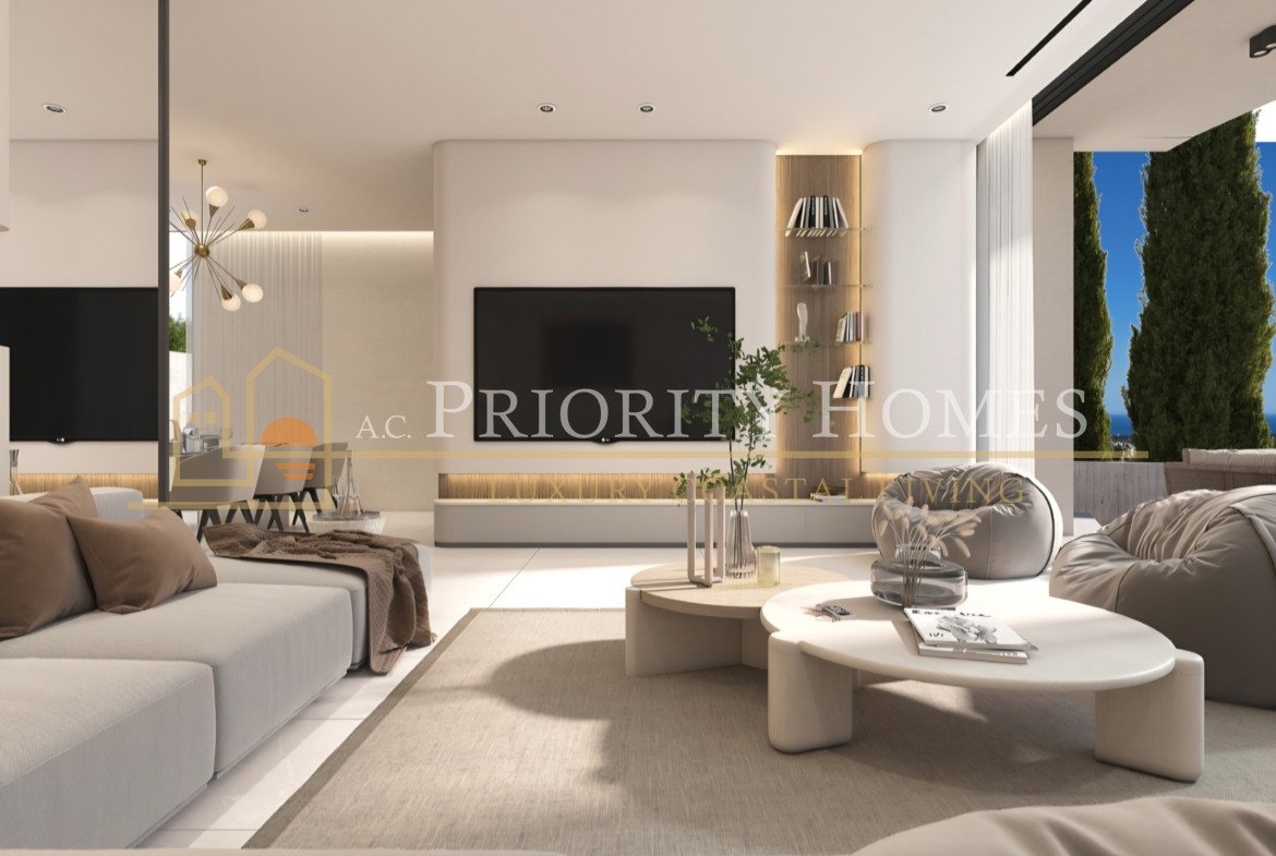 Modern Three-Bedroom Villas with Roof Garden & Sea Views in Geroskipou, Paphos