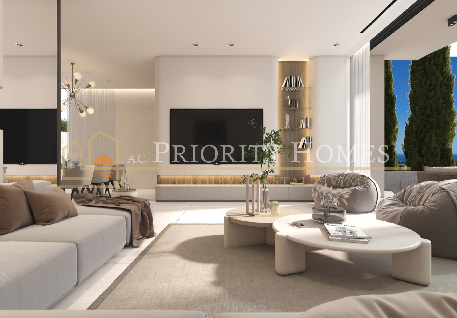 Modern Three-Bedroom Villas with Roof Garden & Sea Views in Geroskipou, Paphos