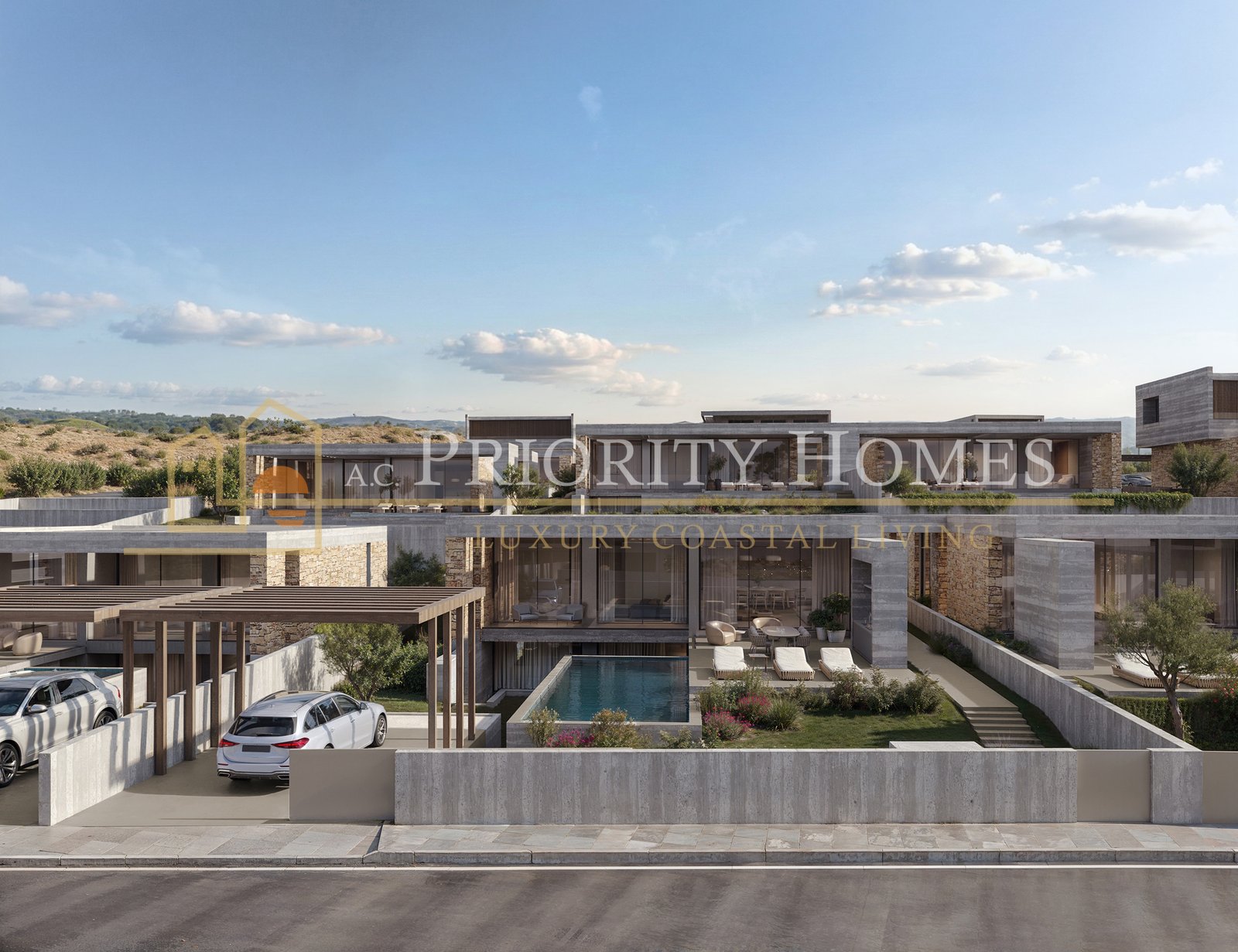 Contemporary Luxury Four-Bedroom Villas in Sea Caves Pegeia