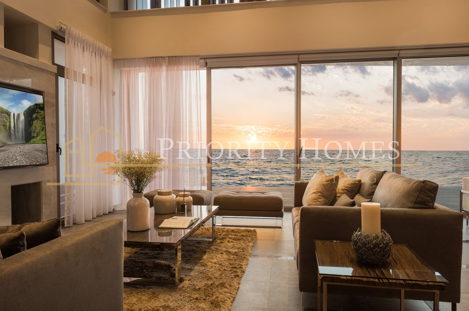 Adonis Beach- luxury living areas Luxury Six Bedroom Beach Villas in Chloraka, Paphos