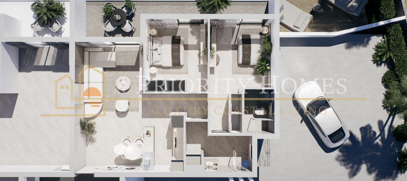 Luxury Two‑Bedroom Sea‑View Apartments in Kissonerga