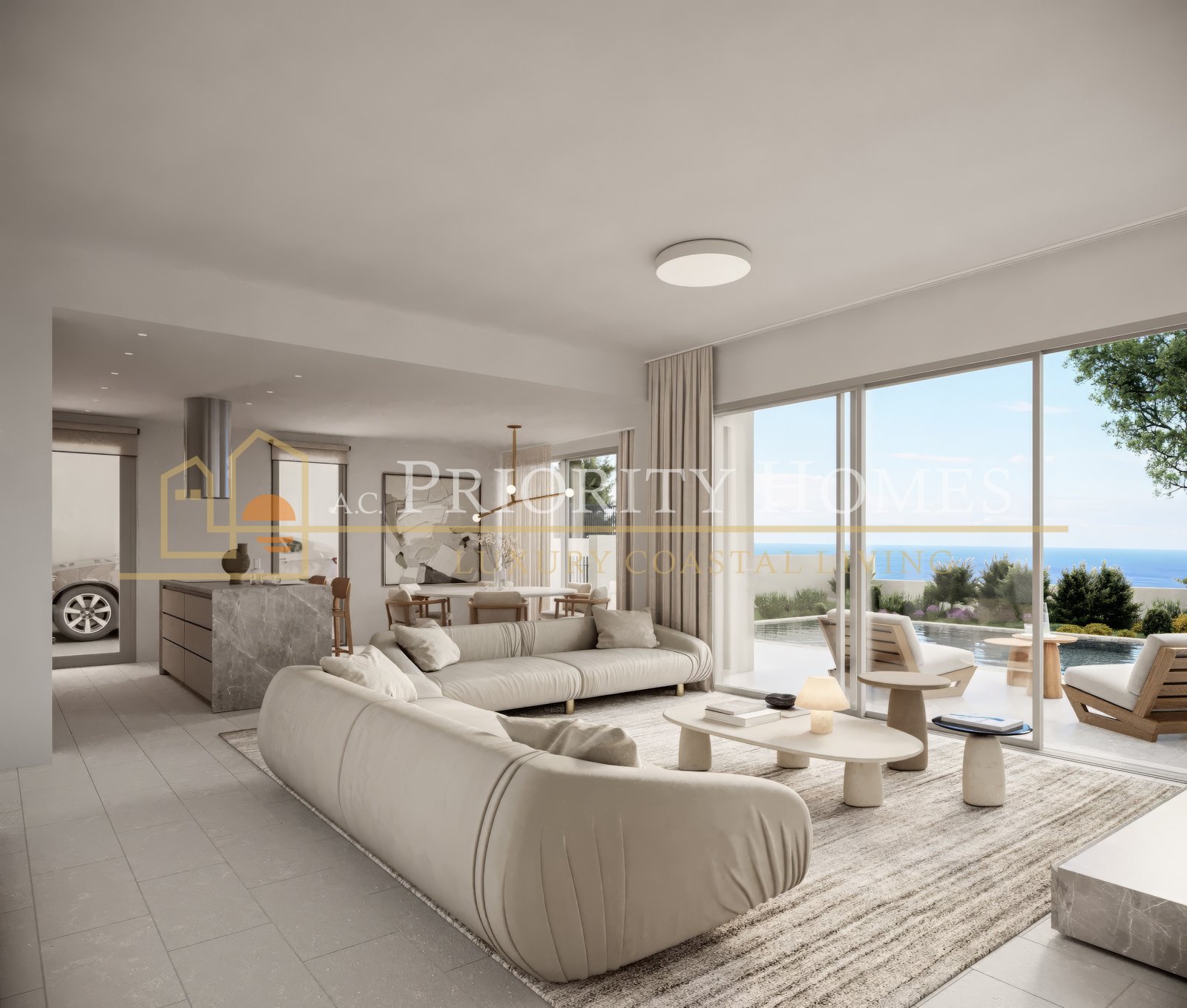 Coral Vista CGI _General_View_TypeB Luxury Two-Bedroom Villas on the Edge of Akamas National Park in Pegeia