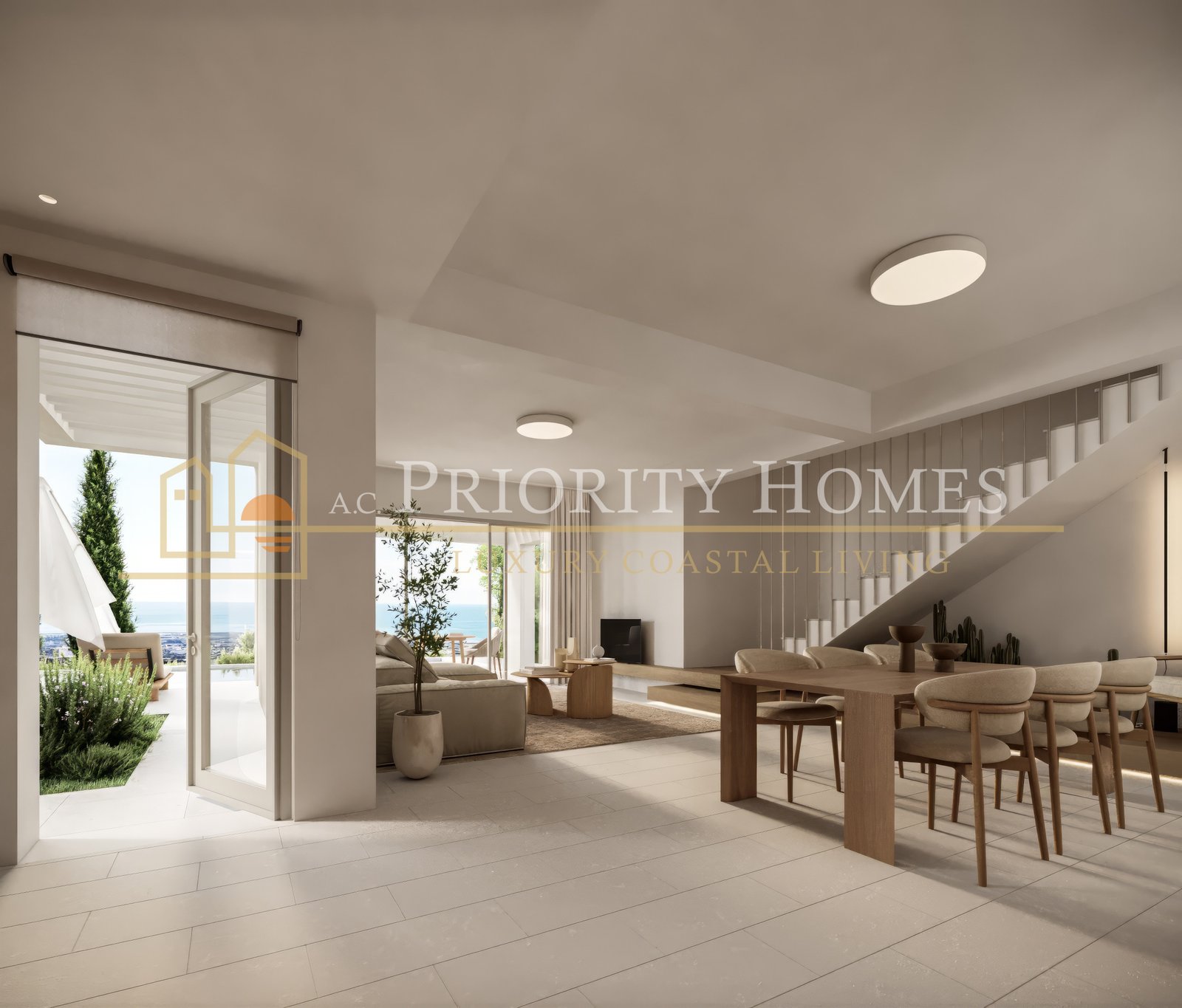 Coral Vista CGI_General_View_TypeA Luxury Two-Bedroom Villas on the Edge of Akamas National Park in Pegeia