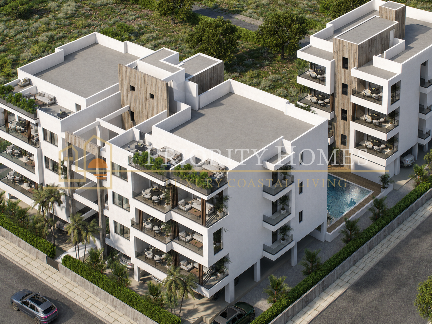 Modern Three-Bedroom Apartments for Sale in Geroskipou