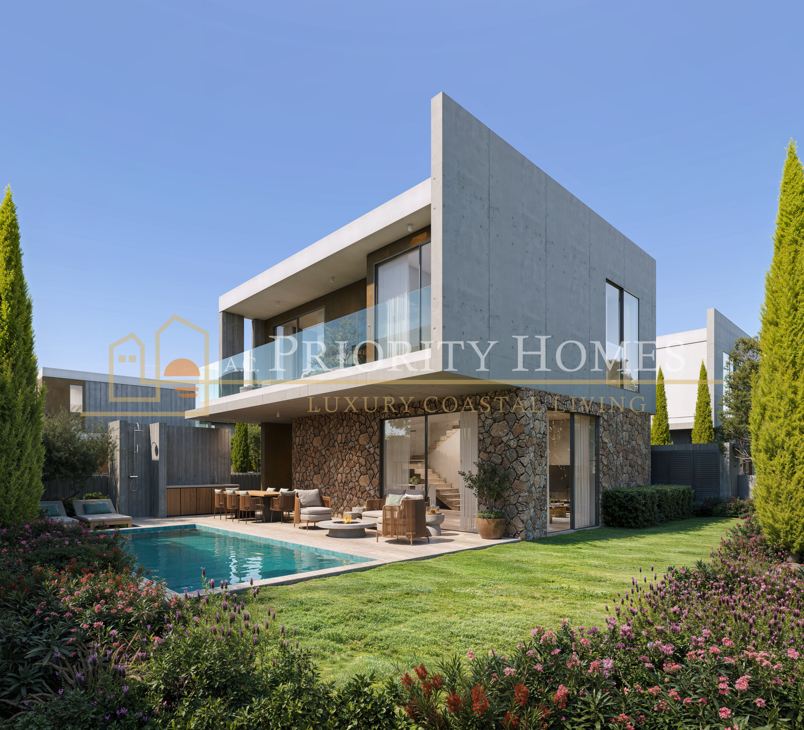 Contemporary Luxury Three-Bedroom Villas in Geroskipou