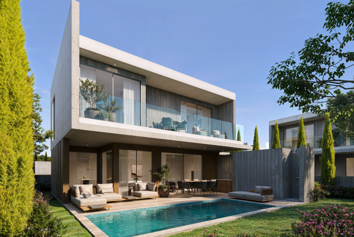 Contemporary Luxury Three-Bedroom Villas in Geroskipou