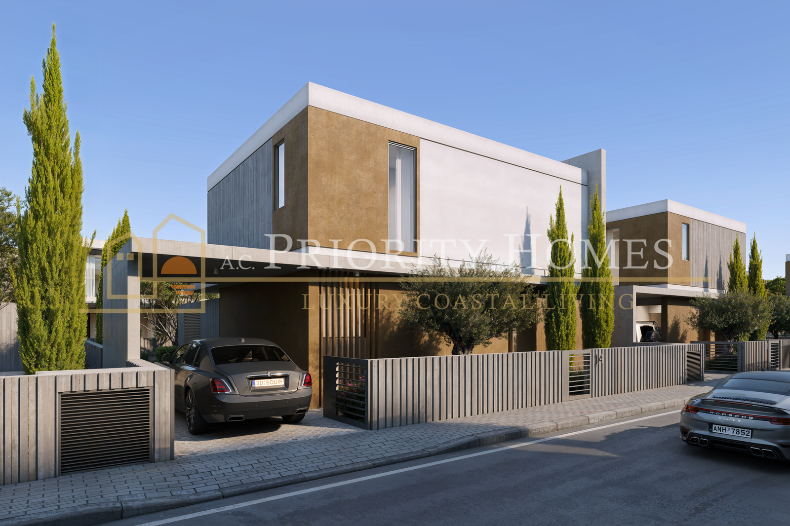 Contemporary Luxury Three-Bedroom Villas in Geroskipou