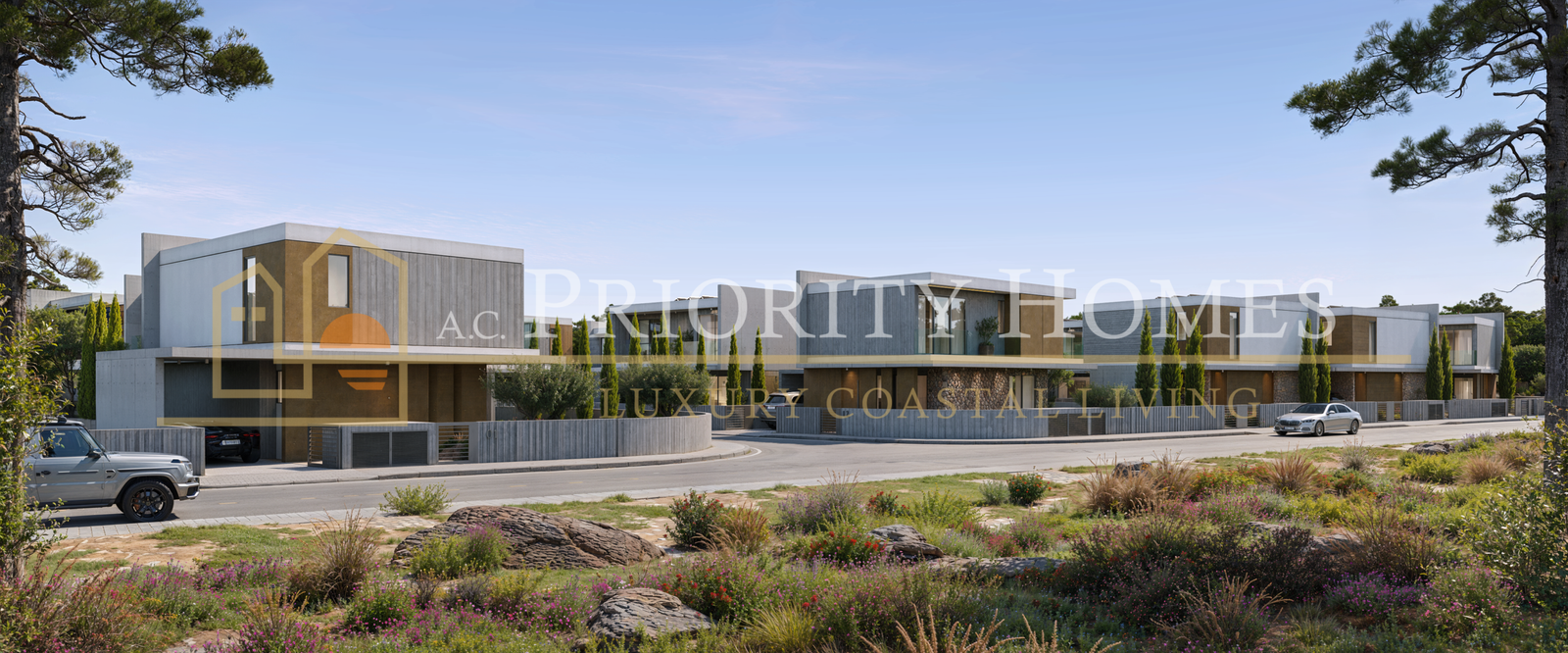 Contemporary Luxury Three-Bedroom Villas in Geroskipou