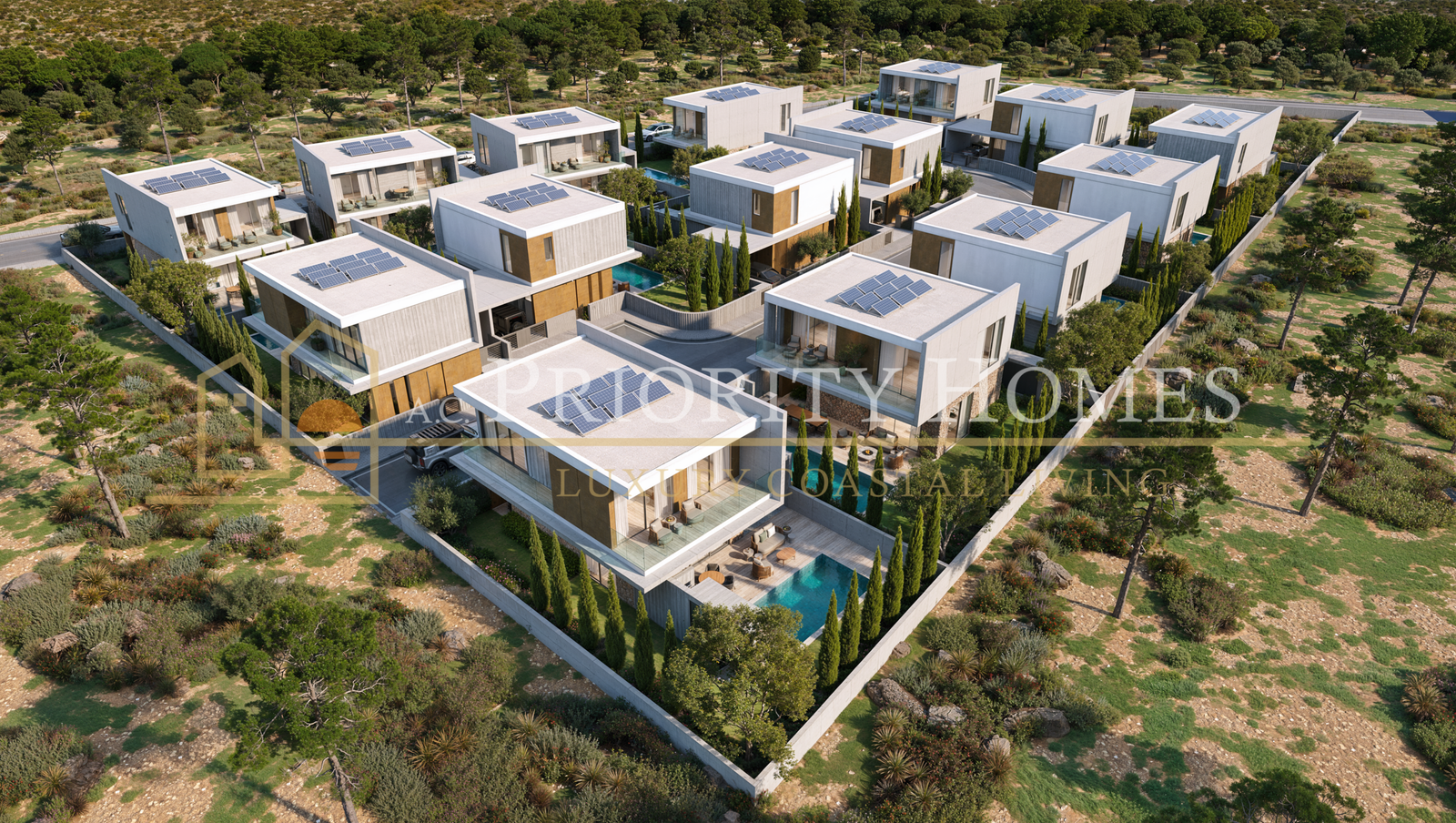 Contemporary Luxury Three-Bedroom Villas in Geroskipou