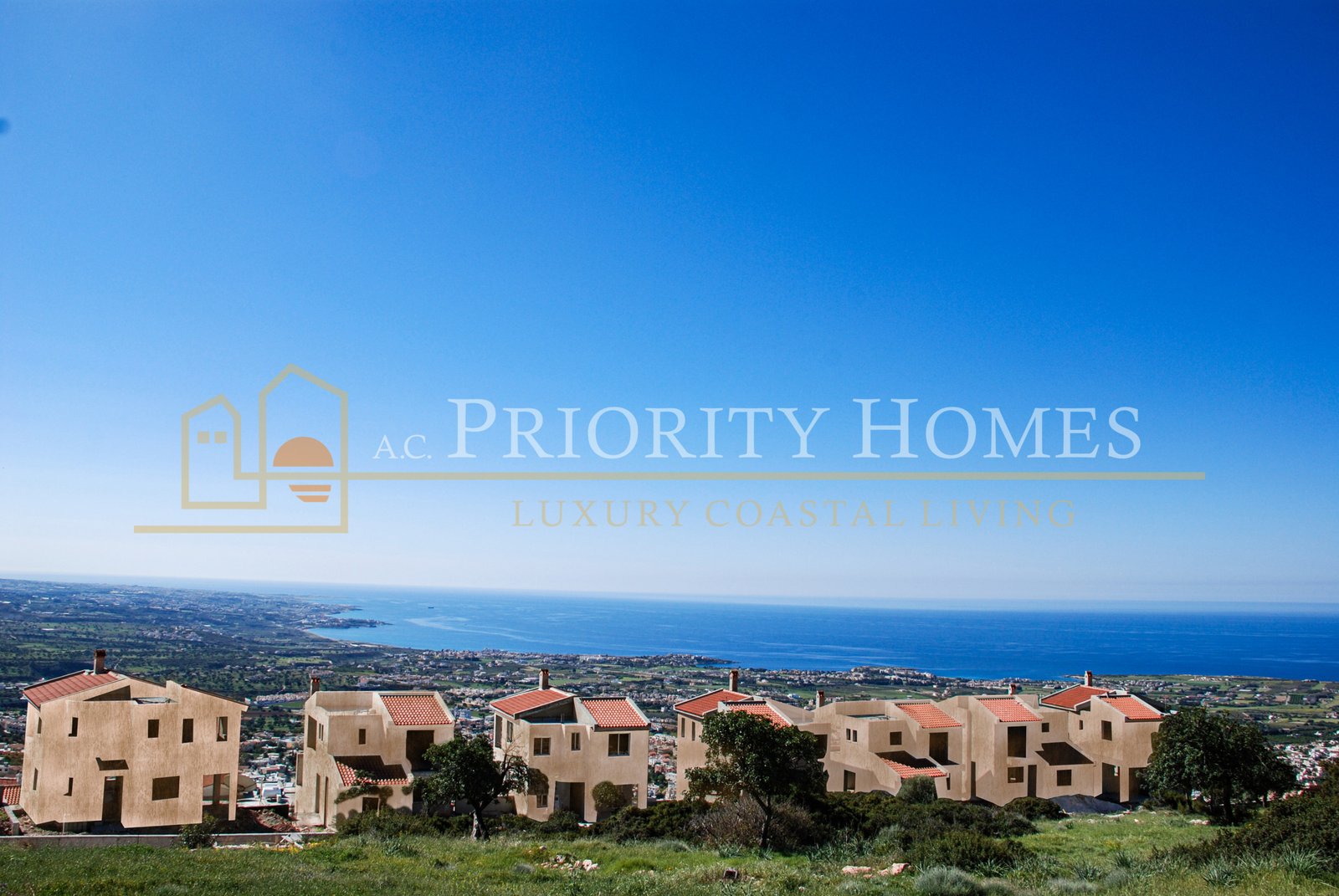 Five-Bedroom Villas with Panoramic Sea Views in Pegeia