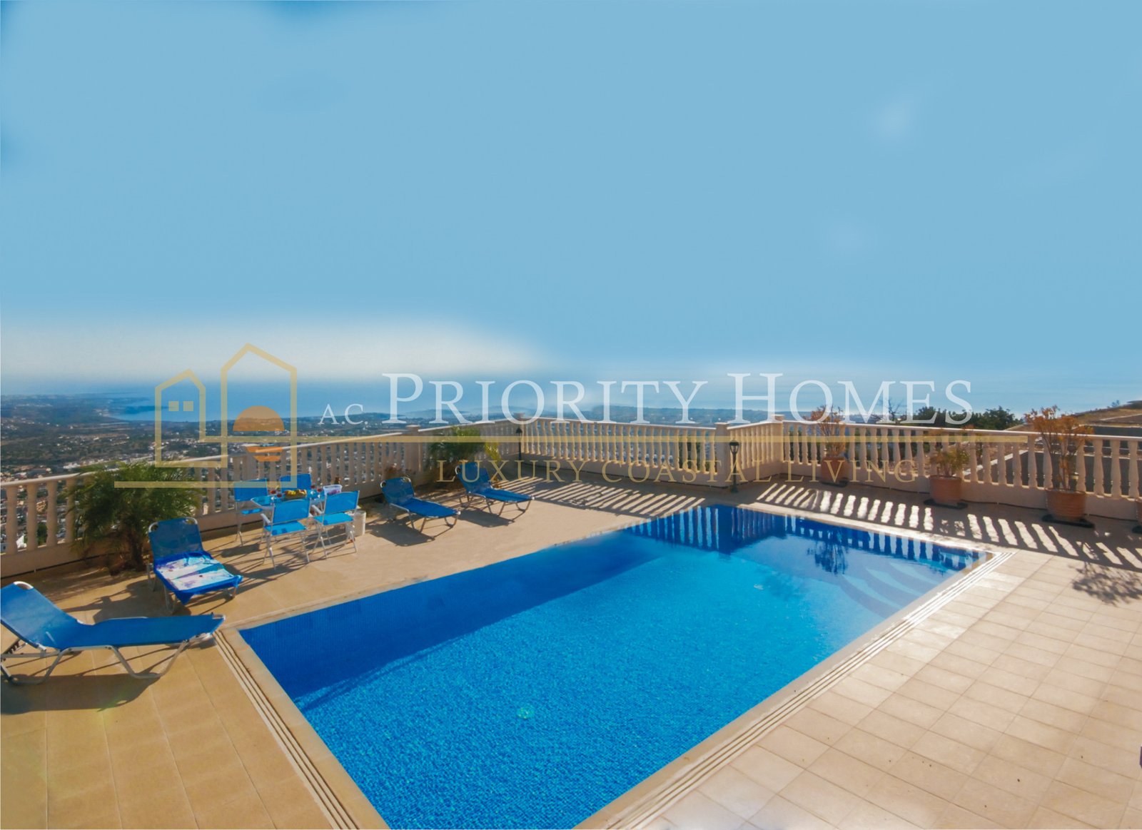 Five-Bedroom Villas with Panoramic Sea Views in Pegeia