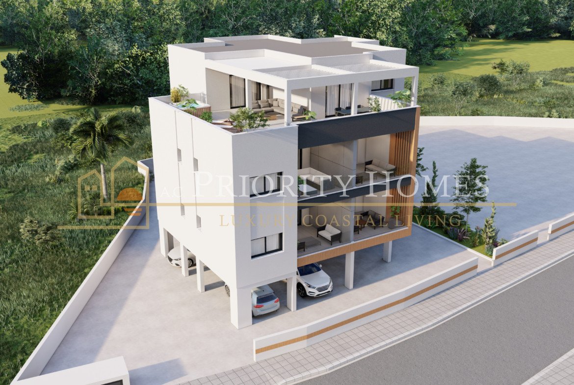Contemporary Two-Bedroom Two-Bathroom Apartments in Parekklisia, Limassol