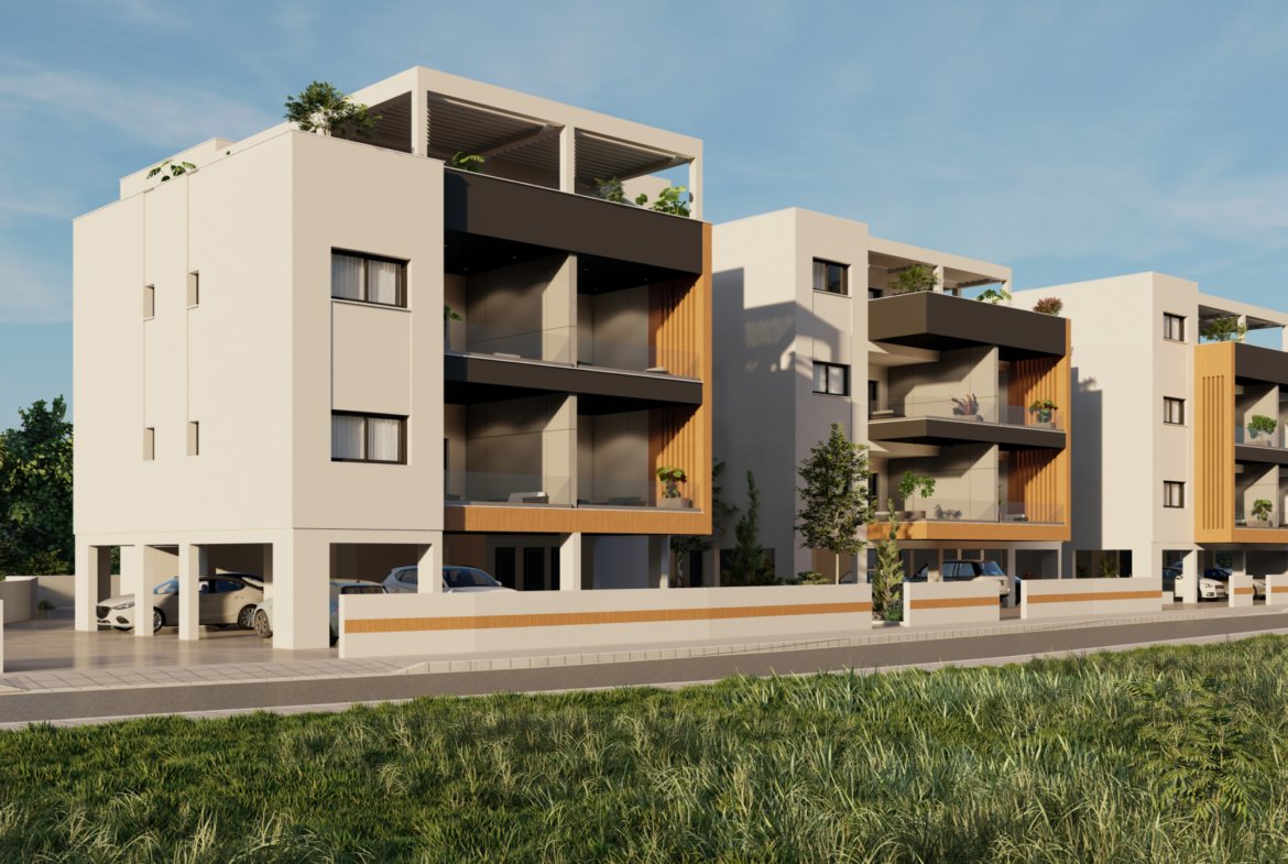 Contemporary Two-Bedroom Two-Bathroom Apartments in Parekklisia, Limassol