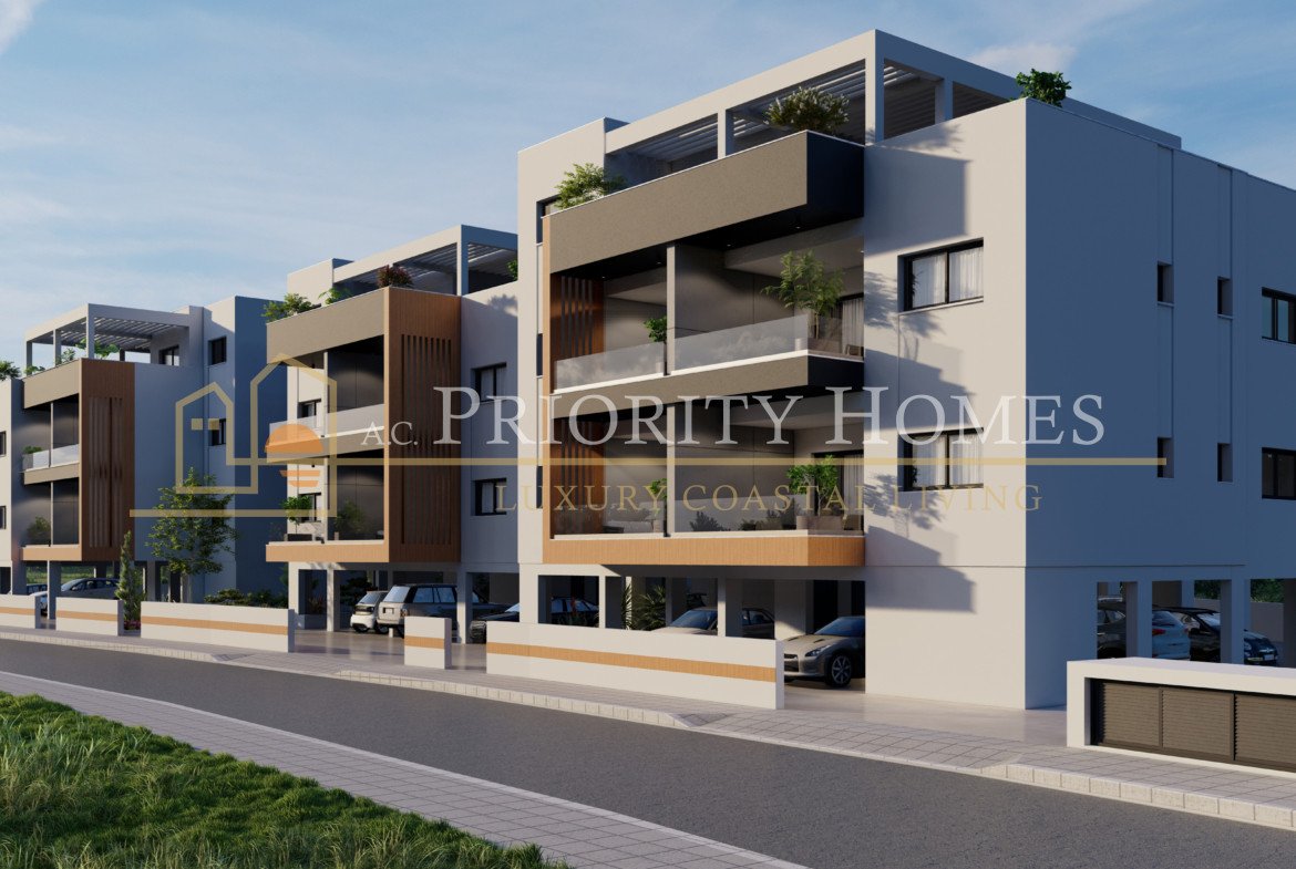 Contemporary Two-Bedroom Two-Bathroom Apartments in Parekklisia, Limassol
