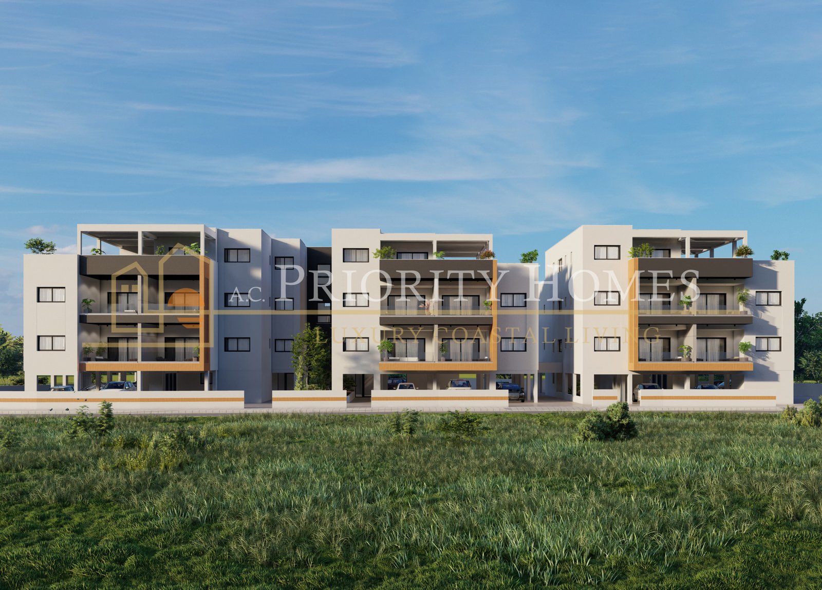 Contemporary Two-Bedroom Two-Bathroom Apartments in Parekklisia, Limassol