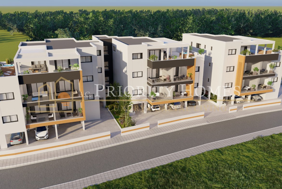 Contemporary Two-Bedroom Two-Bathroom Apartments in Parekklisia, Limassol