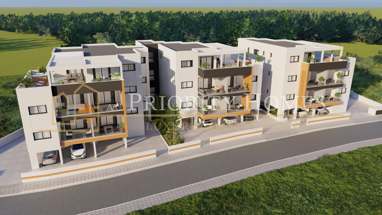Contemporary Two-Bedroom Two-Bathroom Apartments in Parekklisia, Limassol