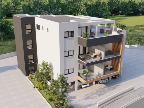 Contemporary Two-Bedroom Two-Bathroom Apartments in Parekklisia, Limassol