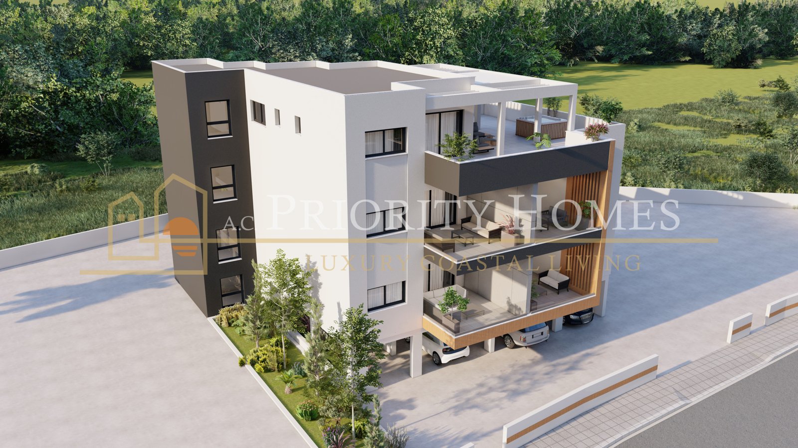 Contemporary Two-Bedroom Two-Bathroom Apartments in Parekklisia, Limassol
