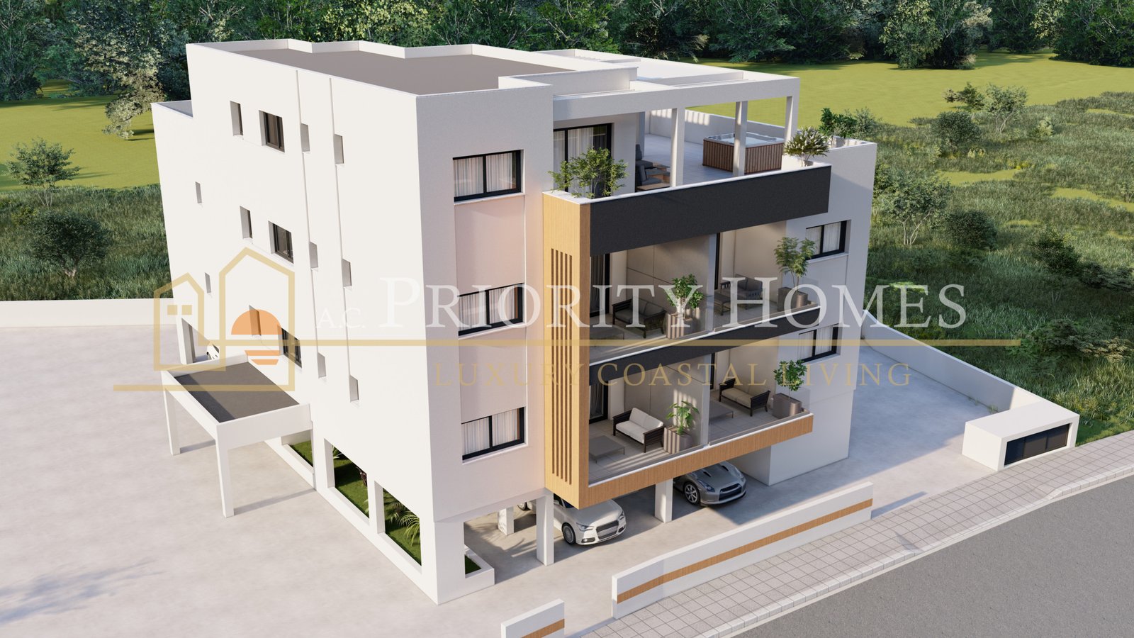 Contemporary Two-Bedroom Two-Bathroom Apartments in Parekklisia, Limassol