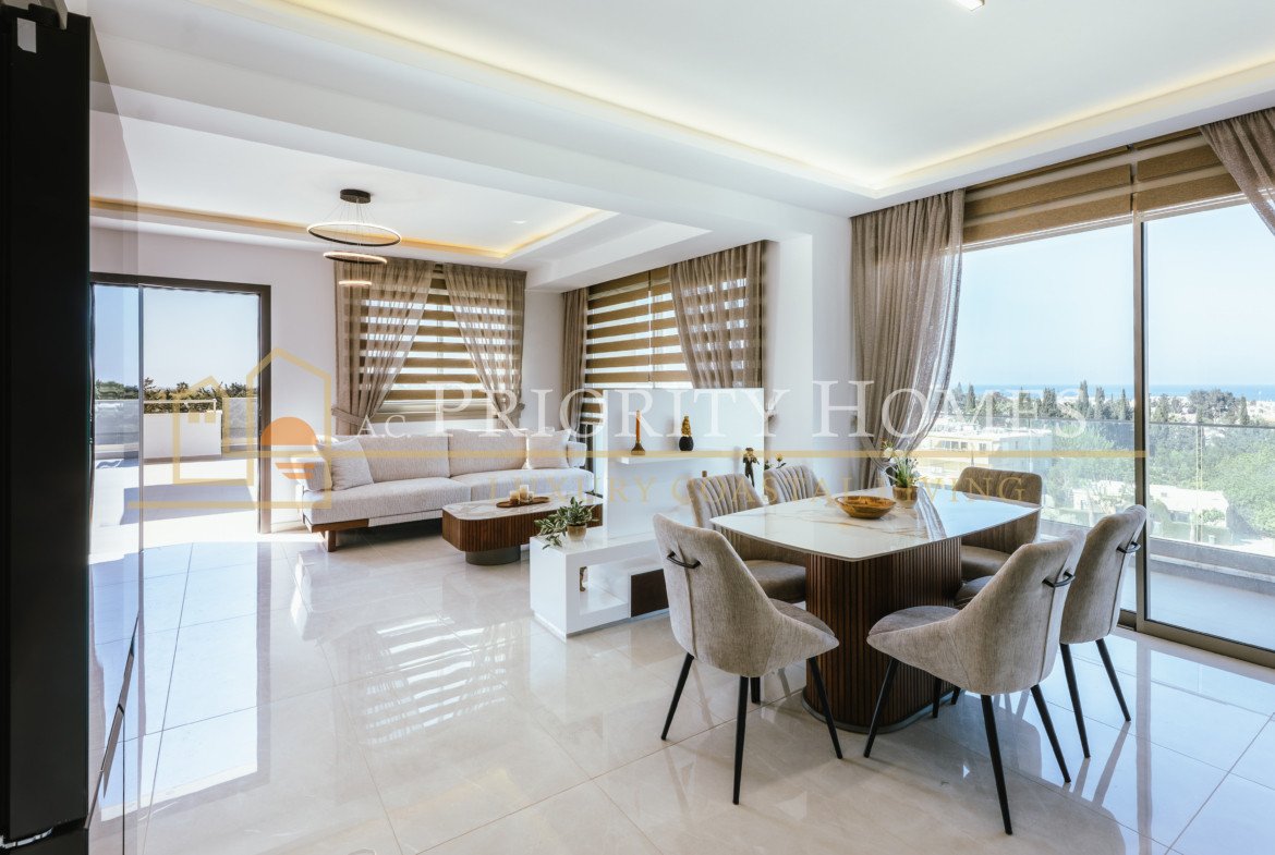 Contemporary Two-Bedroom Penthouse with Private Roof Terrace in Kato Paphos