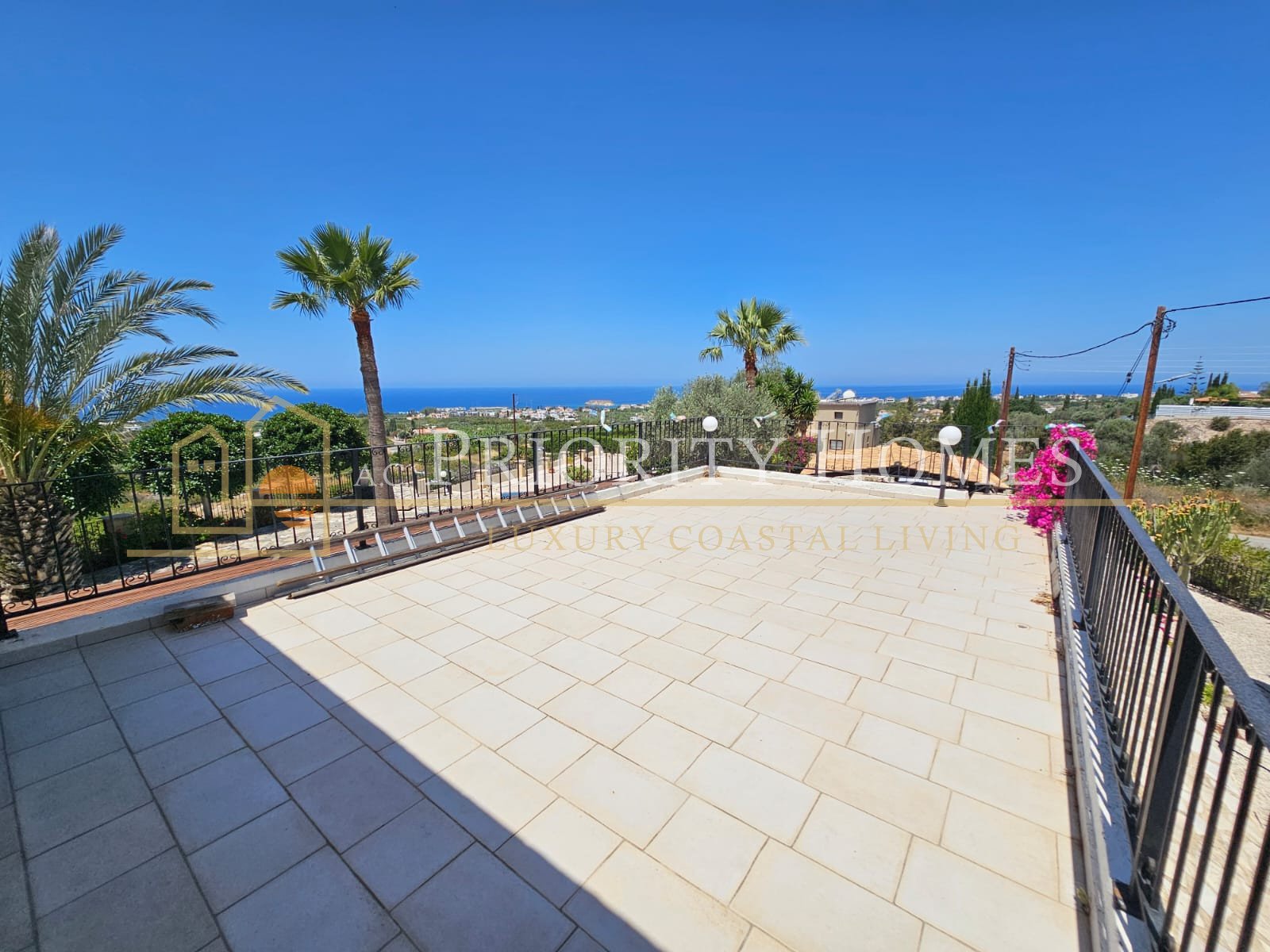 Three‑Bedroom Sea‑View Villa in St. Georges, Pegeia