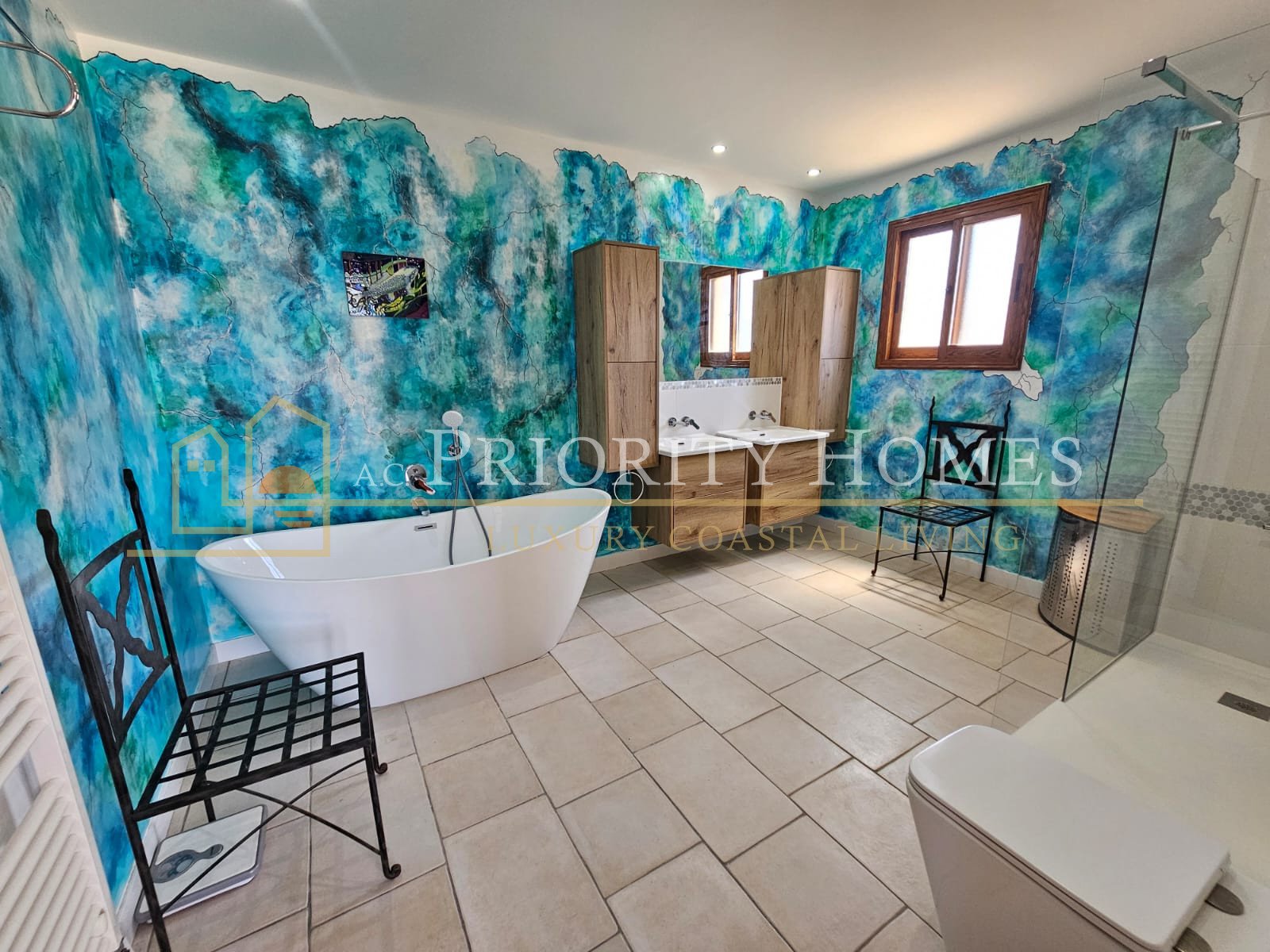 Three‑Bedroom Sea‑View Villa in St. Georges, Pegeia