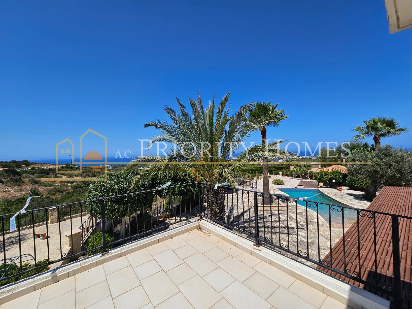 Three‑Bedroom Sea‑View Villa in St. Georges, Pegeia