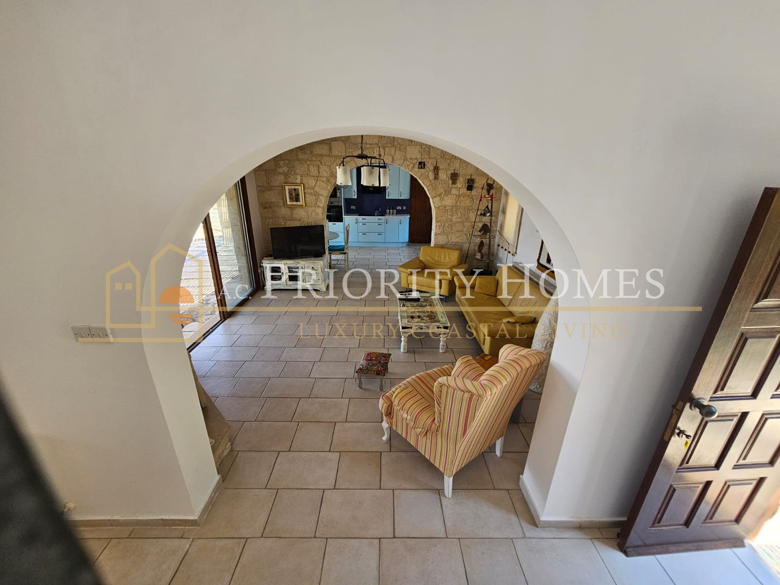 Three‑Bedroom Sea‑View Villa in St. Georges, Pegeia