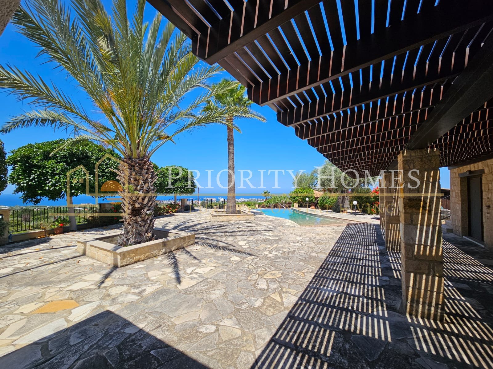 Three‑Bedroom Sea‑View Villa in St. Georges, Pegeia
