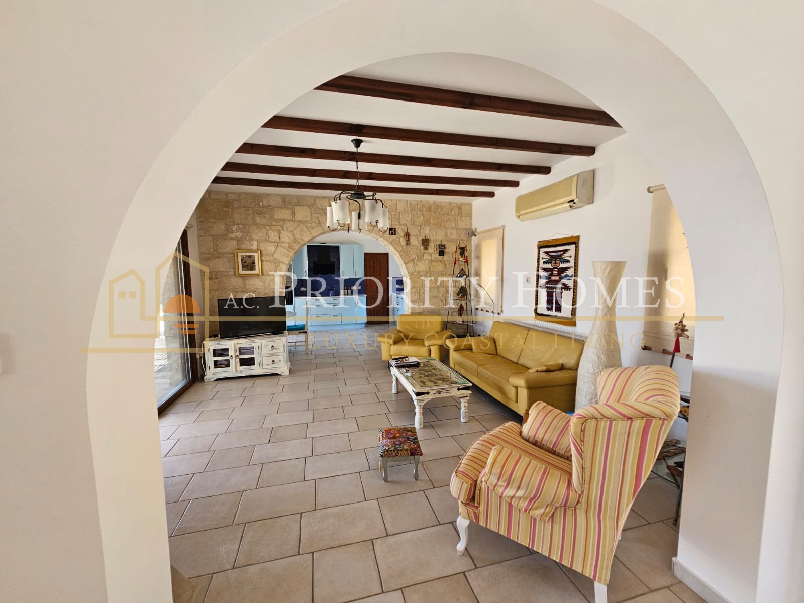 Three‑Bedroom Sea‑View Villa in St. Georges, Pegeia